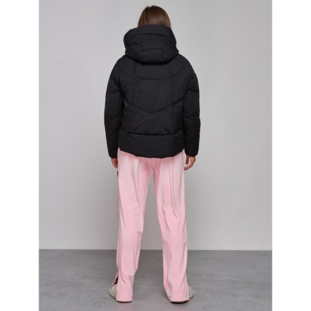 Winter jacket female, size 50, black color-3