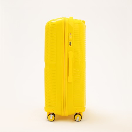 Big suitcase 28 ", lightning department, code castle, 4 wheels, yellow color-2