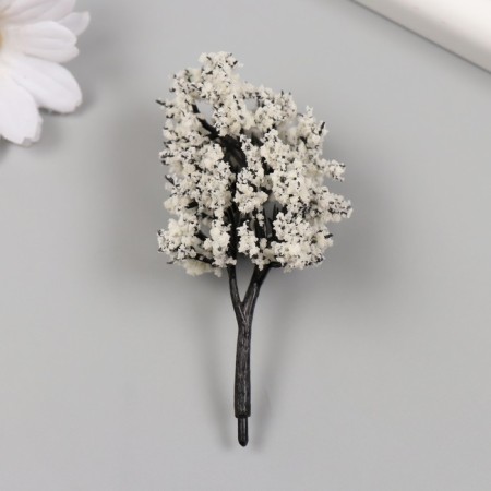 Artificial plant for creativity plastic "Snow tree" 8 cm