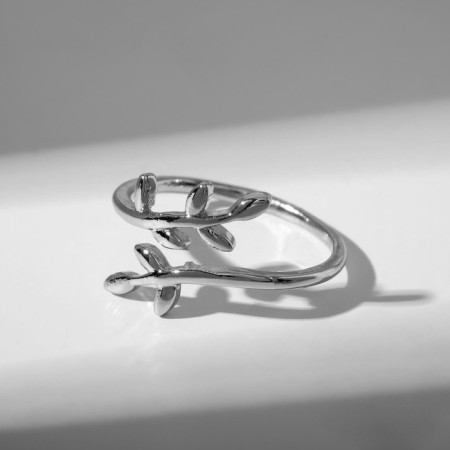 Ring "Branches" trend, color silver, dimensionless-1