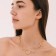 The necklace "chain" is different links, color gold, l = 44 cm