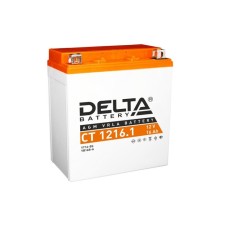 The battery Delta CT 1216.1, 16 Ah, 12 volts, p/p, starter current 230 A