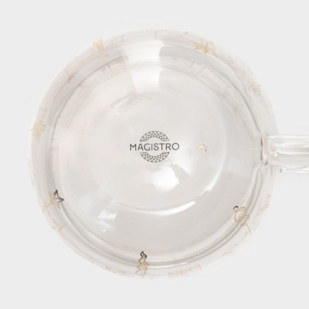 Glass mug with double walls Magistro “Lidi. Garland ", 300 ml-2