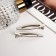 Hair clip "Kimberly" (set 2 pcs) 6 cm, silver