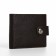 Male purse for magnet, department for bills, cards, coins, brown color