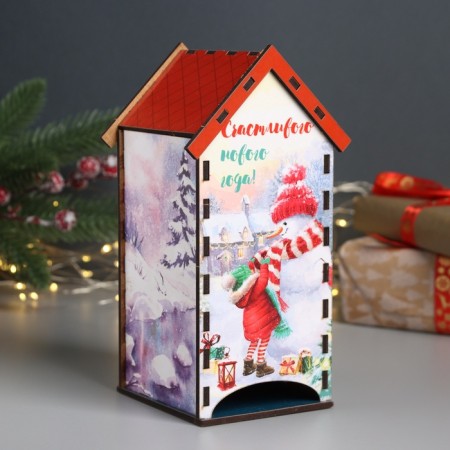 New Year's tea house "Happy NG" 20x10.5x10 cm mix