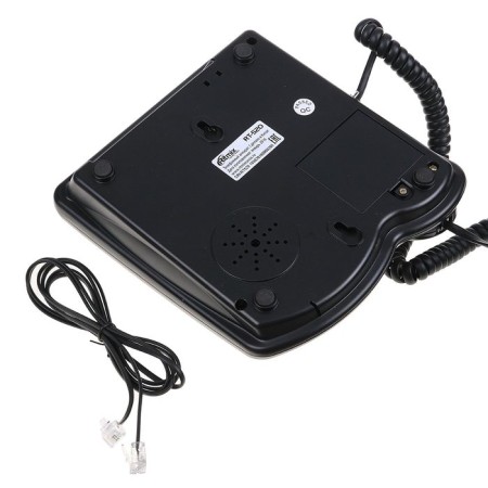 Wired phone Ritmix RT-520, light indicator, desktop-nasty, black-3