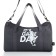 Sports bag with lightning, long belt, gray color