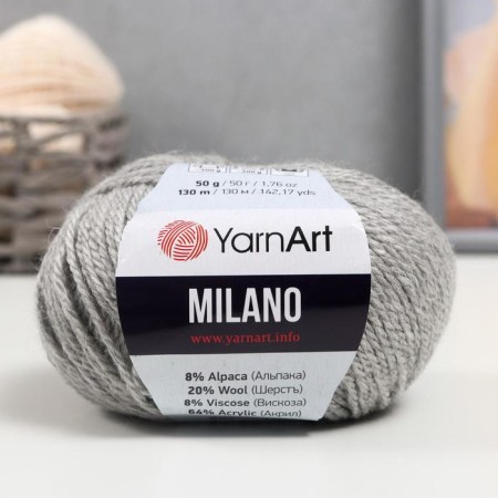 Yarn "Milano" 8%alpaca, 20%wool, 8%viscose, 64%acrylic 130m/50g (867)
