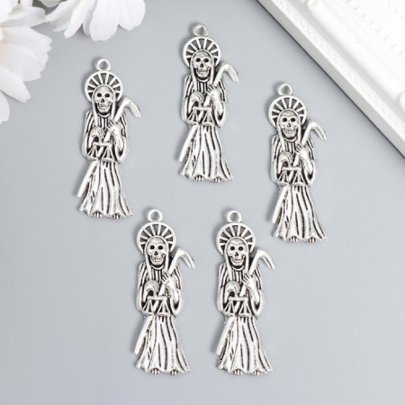 Decor for creativity Metal "Death with a oblique" silver set 5x1.7 cm-1