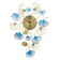 Watching clock, series: openwork, "Dilia", smooth move, 59 x 83 cm, d-22 cm