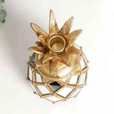 Souvenir Polystone SPRISE "Mirror pineapple" gold 23.5x11x11 cm-2
