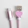 Set of USB cable - Micro USB and plug "love", 1 m