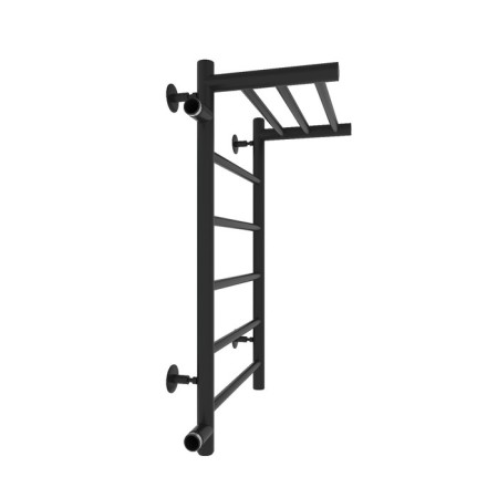 Water towel "Sanprise" Aurora P6, 400x700 mm, with a shelf, left, black matte-7