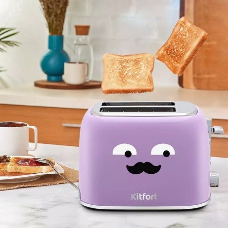 Toster KitFort KT-6218-3, 870 W, 6 frying modes, 2 toasts, purple-2