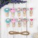Decorative clothespins with a rope for the suspension "Inspiration" set 10 pcs.