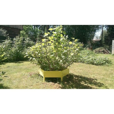 The flowerbed is galvanized, D = 80 cm, h = 15 cm, yellow, Greengo-6