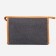 Cosmetic bag with a zipper, with lining, gray color