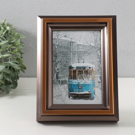 Photo frame plastic 10x15 cm "Stefania" dark tree 4.4x15x20 cm-1