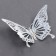 Set for decorating "Butterflies", set 12 pcs, color holography silver