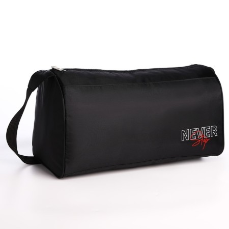 Sports bag "Never Stop", 40x21x19 cm, lightning department, black color-1
