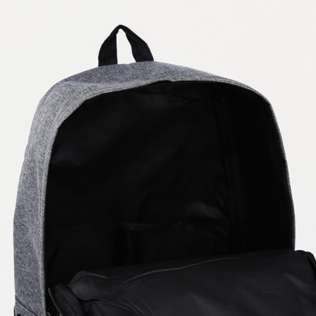 Young backpack from textiles on lightning, 3 pockets, color gray color-5