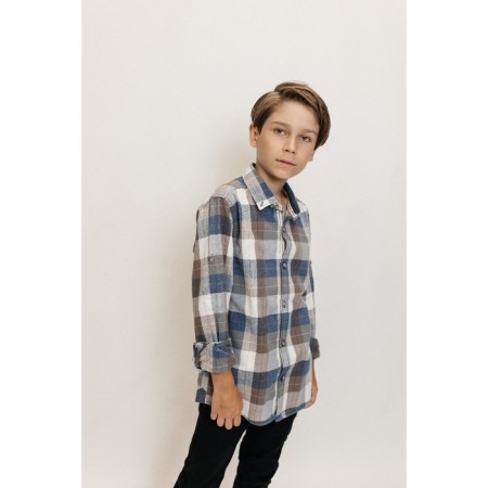 Surchashka upper for ISEE boys, height 146-152 cm, blue color-3