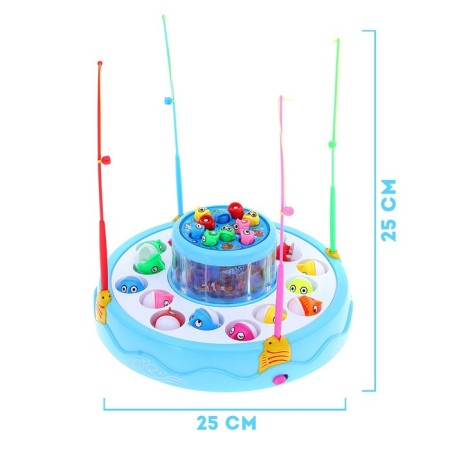 Fishing "Underwater World", two -tier, 26 fish, 4 fishing rods, light and sound effects, mix-1