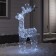 LED figure "Lace Deer" 60 × 105 × 18 cm, metal, 31 V, flicker, glow of white