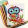 Cross -stitch "Owl and butterfly", a set for creativity, 25 x 20 cm