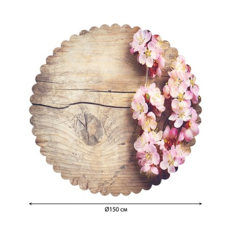The tablecloth "Cherry flowers", round, Saten, d = 150 cm-1