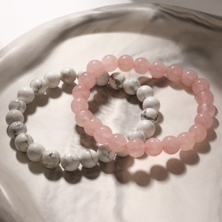 A set of bracelets 2 pcs., Shar No. 8 “Caholong and Pink quartz”, 5.5 cm-1