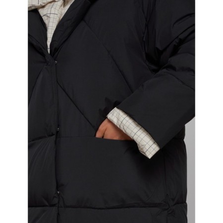 Coat insulated winter female, size 50, black color-13