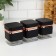 A set of glass cans for bulk products "Classic", 500 ml, 9.5 × 11.8 cm, 3 pcs, black color
