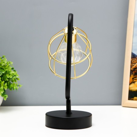 Night "Loft" LED from batteries 3haa black-gold 25x20x10 cm Risalux-4