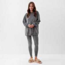 Women's costume (sweatshirt and leggings) KAFTAN PLUSHY p. 48-50, gray