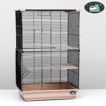 Cage for chinchilla "Pijon" No. 10, collapsible, 58 x 40 x 88, beige