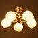 Olivia chandelier 5x60W E27 gold, white 52x52x28cm