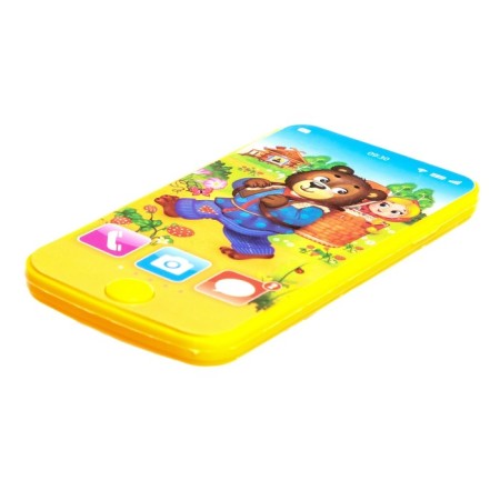 Musical phone "Masha and the bear", sound, yellow color-1