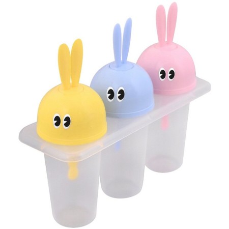 Forms for ice cream multidide "Bunny", 3 cells, plastic