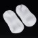 Socks for pedicure, silicone, with perforation, with a strap, 15 × 9 cm, size S, white color