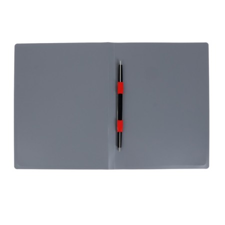 A folder with an A4, 500 μm plastic heater, a root of 14 mm, calligrata, up to 100 sheets, gray-2