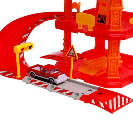 Parking "Fire Station", with a metal machine and helicopter-8