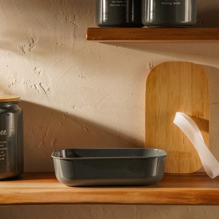 Steel SL Home, 21.5 × 12.5 × 6 cm, with a bamboo cover