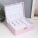 Casket to the leatherette for jewelry "Pale pink matte" 9x23x17 cm