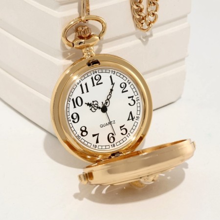 Pocket watches "sugar", quartz, d dial - 3.5 cm, chain -38 cm-7