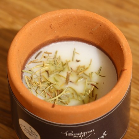 Aromatic candle in a jar of 70 g, soy wax, rosemary-2