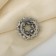 Pearl clip for the scarf, the color is gray in silver
