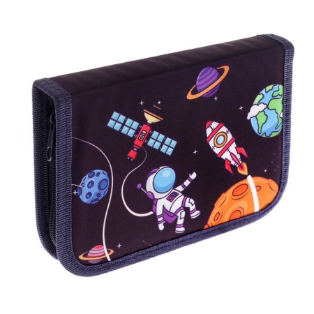 School "Cosmos", 13 x 19.5 cm, with lightning, 1 section, with filling, fabric-2
