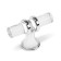 Handle button Cappio PK106, D = 12 mm, plastic, transparent/chrome color